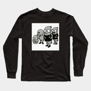 Papa Steely #1 - Black and White Long Sleeve T-Shirt